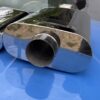 Oval Straight-Through Muffler 9.8x4.7 Inch (≈250x120 mm) Polished 304 Stainless Steel 2