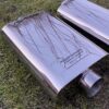 Oval Straight-Through Muffler 9.8x4.7 Inch (≈250x120 mm) Polished 304 Stainless Steel 2