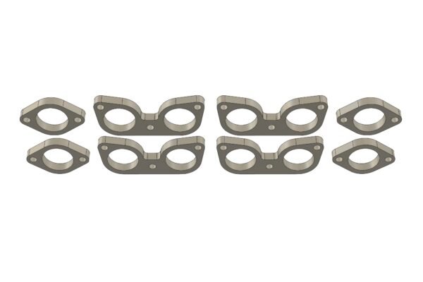 Ferrari 330 exhaust manifold flange DXF template for fabrication (1966–1974)