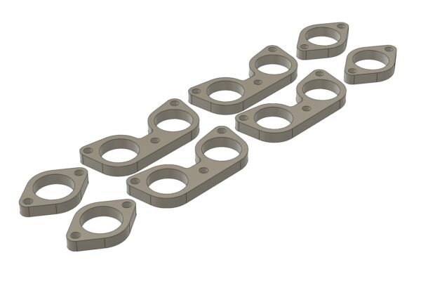 Ferrari 330 SOHC V12 exhaust header flange DXF profile for CNC cutting