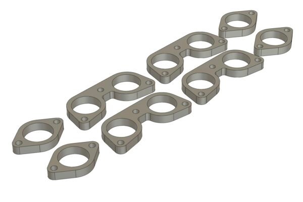 DXF file preview — Ferrari 330 V12 exhaust manifold flange (1966–1974)
