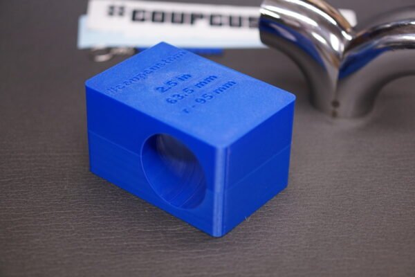 3D-printed Y-pipe cutting template for marking and cutting an exhaust bend, 63 5mm 2 5in clr95 y pipe bend cutting template 5.