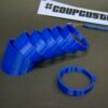 Seven PETG lobster back exhaust bend templates for manual pipe marking
