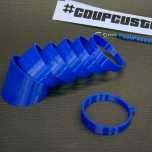Seven PETG lobster back exhaust bend templates for manual pipe marking