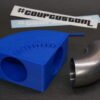 3D-printed multi-angle pipe elbow cutting template for exhaust fabrication, OD and CLR cutting guide