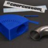 3D-printed multi-angle pipe elbow cutting template for exhaust fabrication, OD and CLR cutting guide