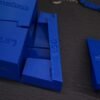 PieCut pie cut template with the 1.5D bend radius insert fitted in the slot