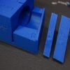 PieCut pie cut template with 1D and 1.5D radius inserts; 2D radius without insert